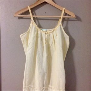 Camisole tank butter yellow stripe
